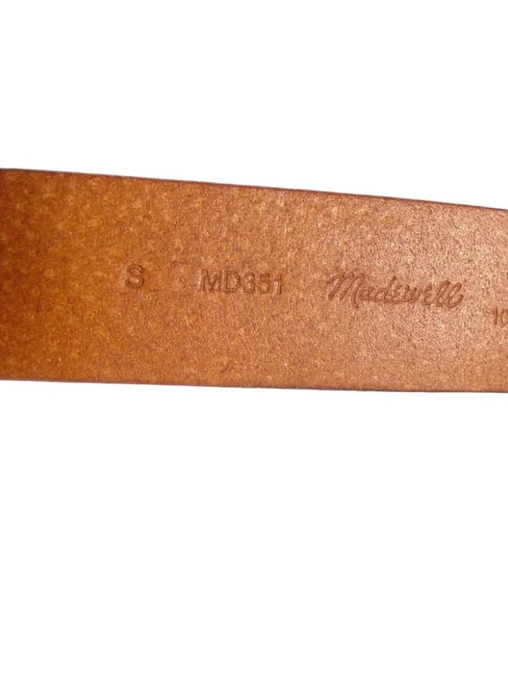 MADEWELL Genuine Calf Hair Cow Print Dual Prong Belt Women's S - Picture 7 of 7
